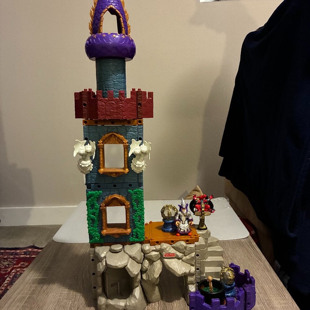 Imaginext Wizard’s Tower Playset – ALMOST COMPLETE + Extra Figures & Accessories